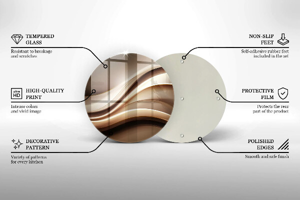 Protection plaque induction Lignes douces d'abstraction
