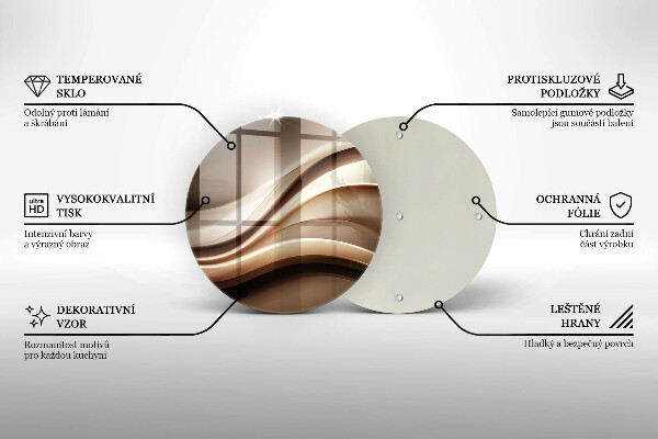 Protection plaque induction Lignes douces d'abstraction