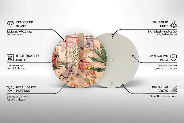 Protection plaque induction Illustration de flamants roses