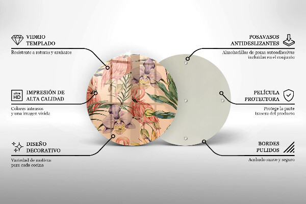 Protection plaque induction Illustration de flamants roses