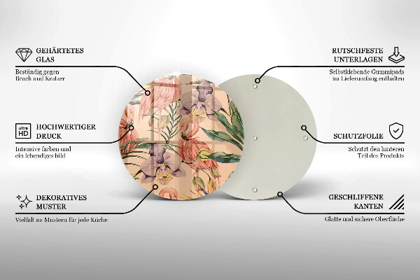 Protection plaque induction Illustration de flamants roses