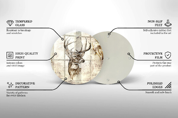 Protection plaque induction Illustration d'animaux de cerf