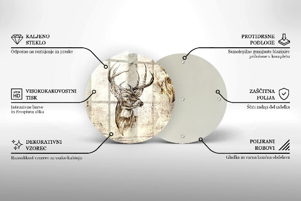 Protection plaque induction Illustration d'animaux de cerf