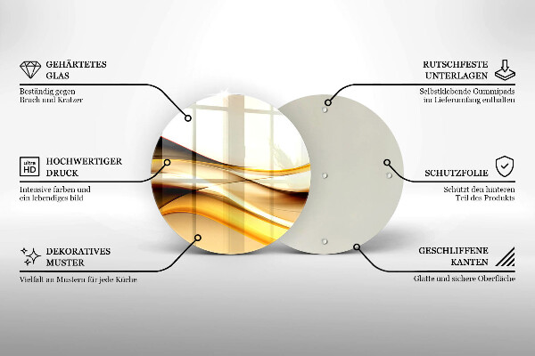 Protection plaque induction Lignes de fumée abstraites