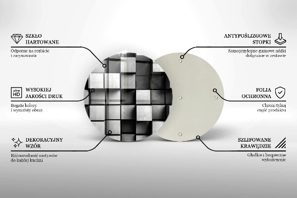 Protection plaque induction Carrés 3D abstraits