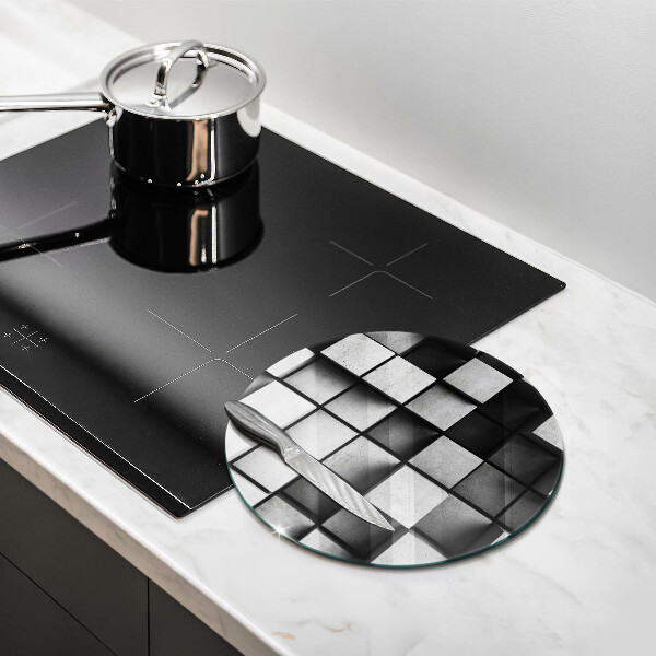 Protection plaque induction Carrés 3D abstraits