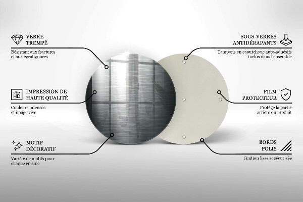 Protection plaque induction Texture métallique