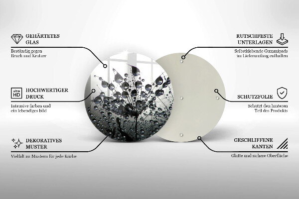 Protection plaque induction Pissenlits et rosée