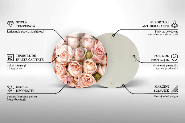 Protection plaque induction Bouquet de roses délicates