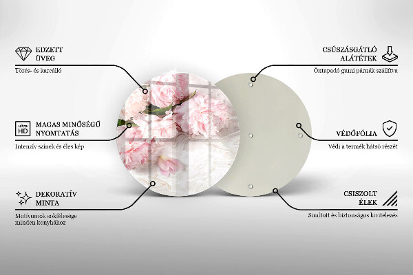 Protection plaque induction Fleurs de roses délicates
