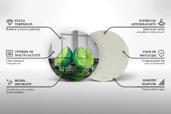Protection plaque induction Citrons verts juteux et eau