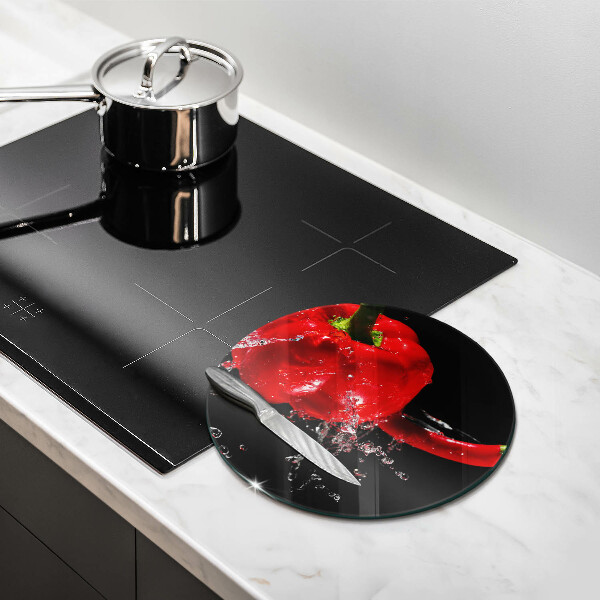 Protection plaque induction Poivrons rouges dans l'eau