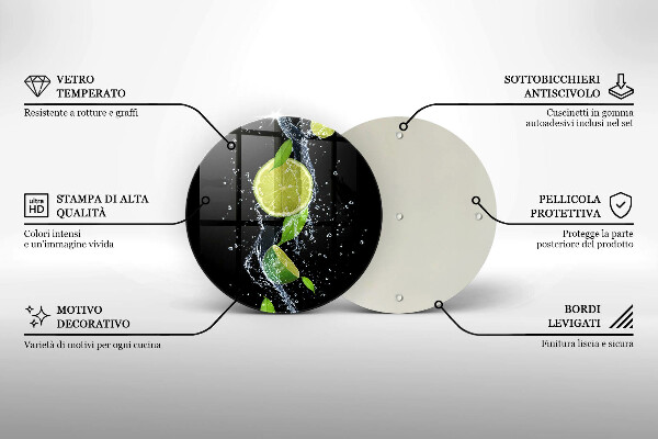 Protection plaque induction Limes juteuses dans l'eau