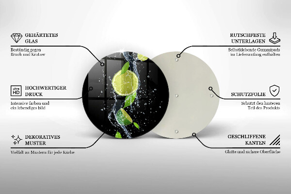 Protection plaque induction Limes juteuses dans l'eau