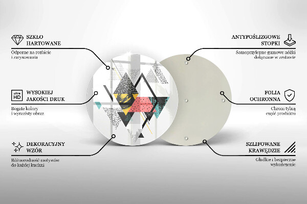 Protection plaque induction Triangles abstraits