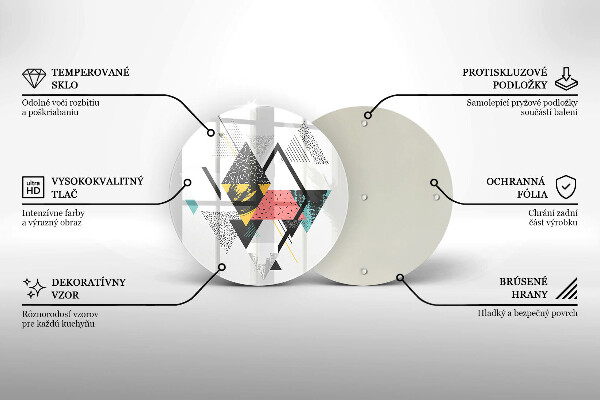 Protection plaque induction Triangles abstraits