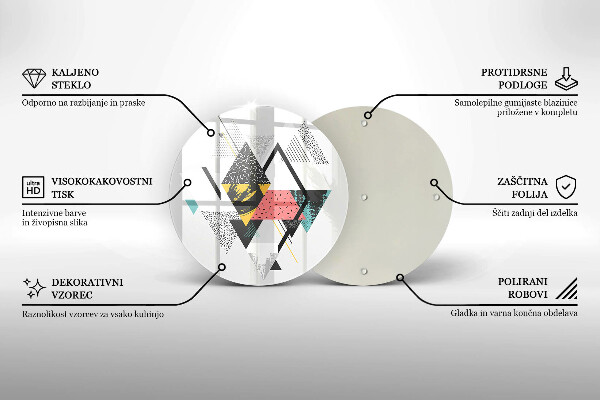 Protection plaque induction Triangles abstraits