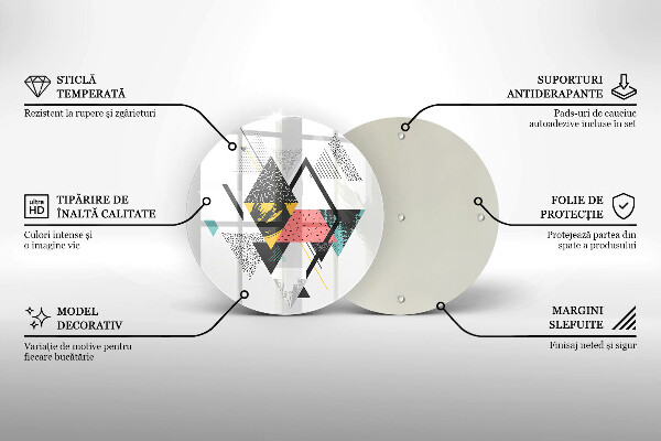 Protection plaque induction Triangles abstraits
