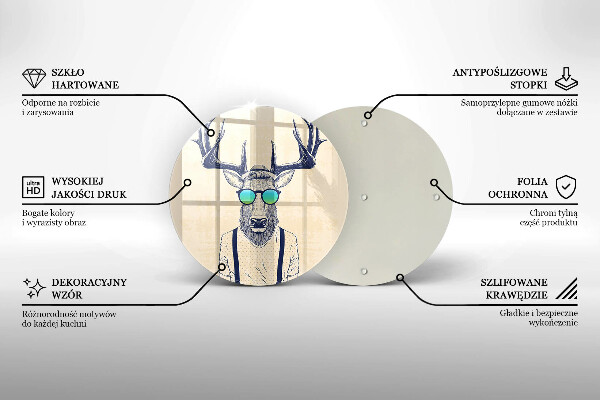 Protection plaque induction Illustration d'homme cerf