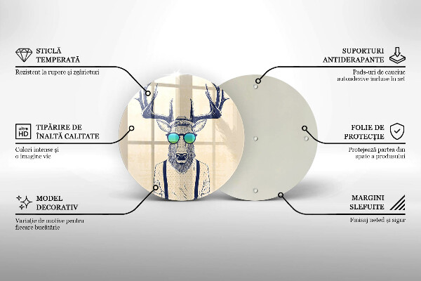 Protection plaque induction Illustration d'homme cerf
