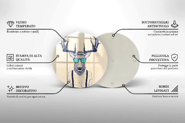 Protection plaque induction Illustration d'homme cerf
