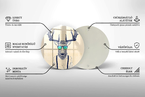 Protection plaque induction Illustration d'homme cerf