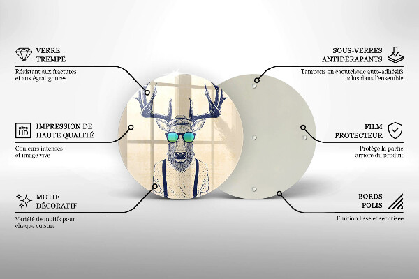 Protection plaque induction Illustration d'homme cerf