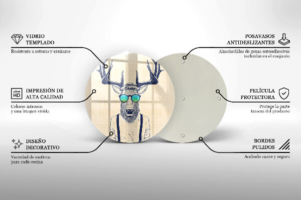 Protection plaque induction Illustration d'homme cerf