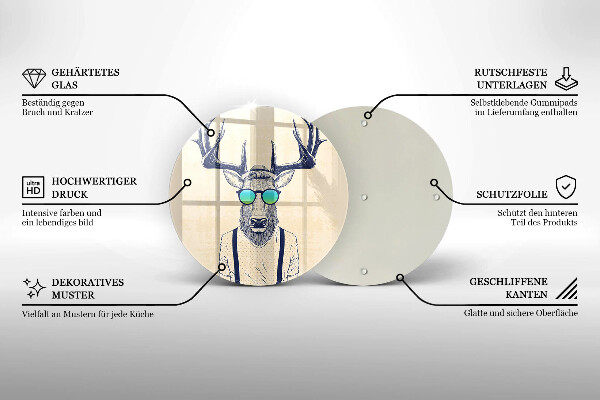 Protection plaque induction Illustration d'homme cerf