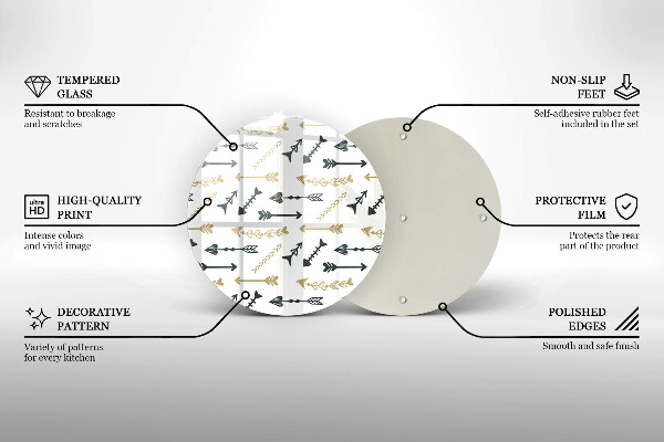 Protection plaque induction Modèle de flèches bohème