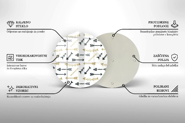 Protection plaque induction Modèle de flèches bohème