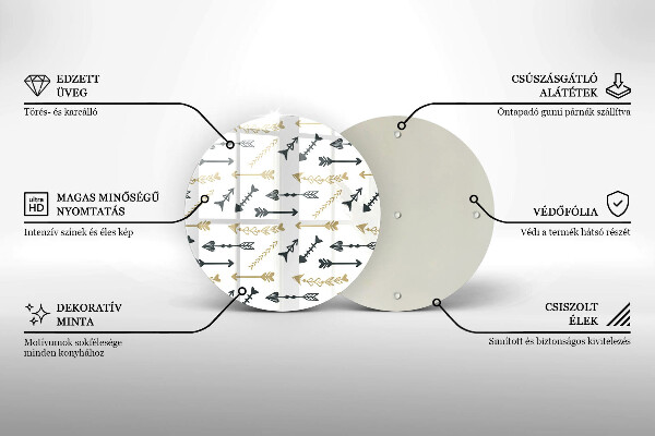 Protection plaque induction Modèle de flèches bohème