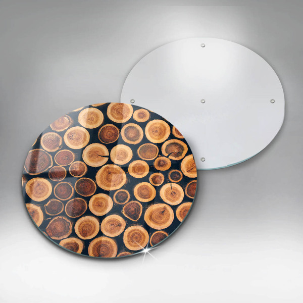 Protection plaque induction Des souches d'arbres en bois