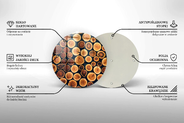 Protection plaque induction Des souches d'arbres en bois