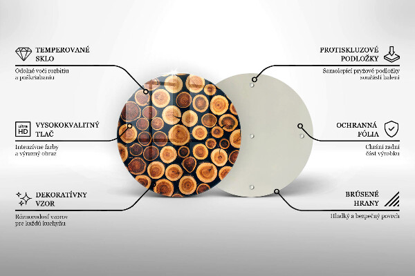 Protection plaque induction Des souches d'arbres en bois