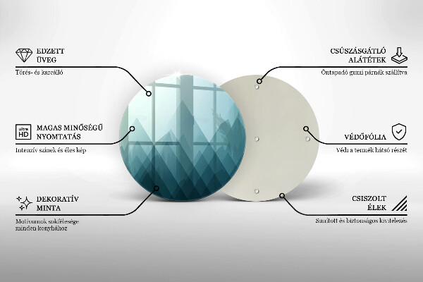Protection plaque induction Montagnes abstraites