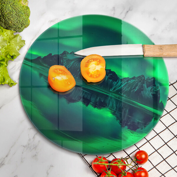 Protection plaque induction Paysage d'aurores boréales