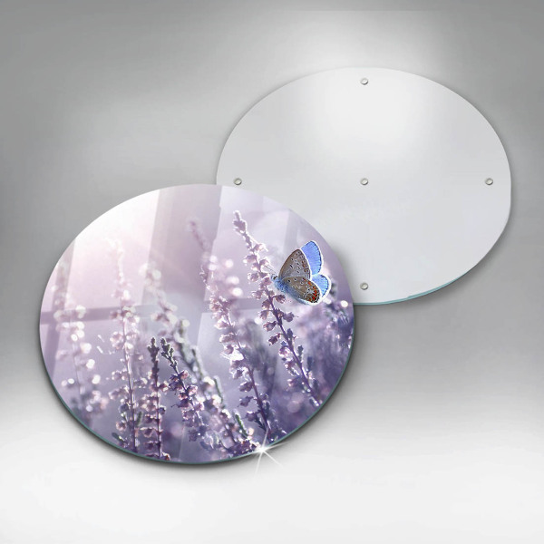 Protection plaque induction Fleurs sauvages et papillon