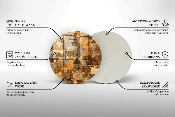Protection plaque induction Modèle sans couture de figures géométriques