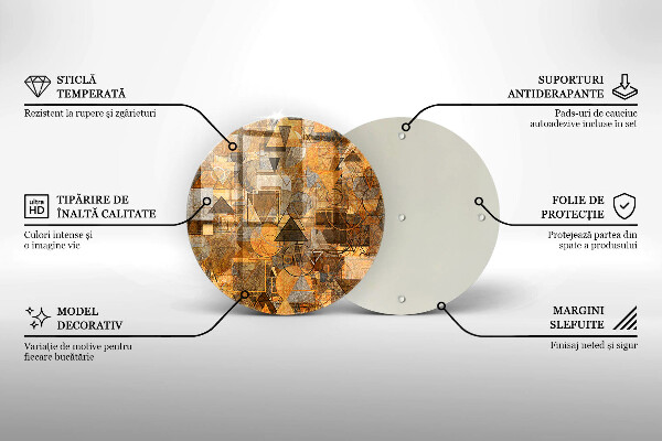 Protection plaque induction Modèle sans couture de figures géométriques