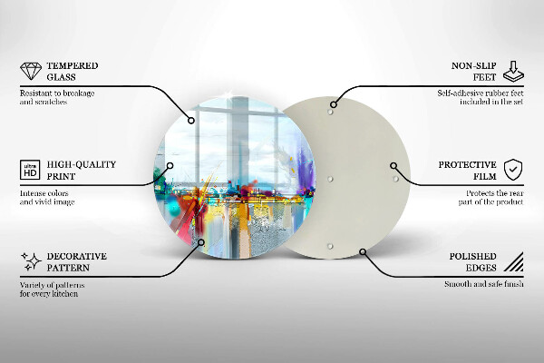 Protection plaque induction Abstraction peinte