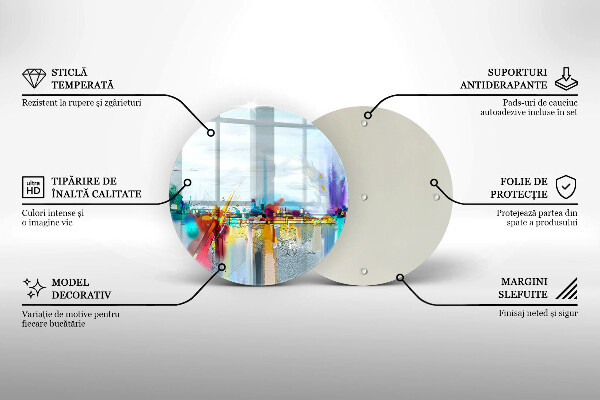 Protection plaque induction Abstraction peinte