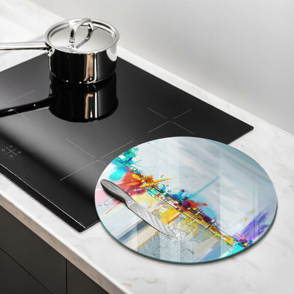 Protection plaque induction Abstraction peinte