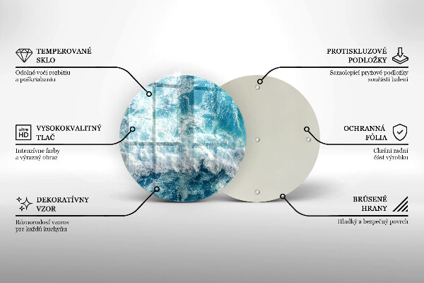 Protection plaque induction Vagues d'eau de mer