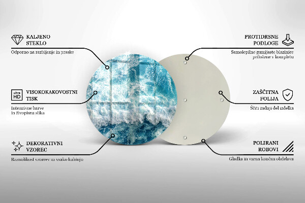 Protection plaque induction Vagues d'eau de mer