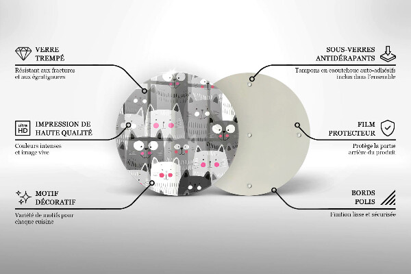 Protection plaque induction Illustration de chats