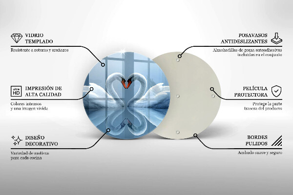 Protection plaque induction Deux coeurs de cygne