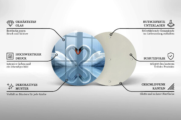 Protection plaque induction Deux coeurs de cygne