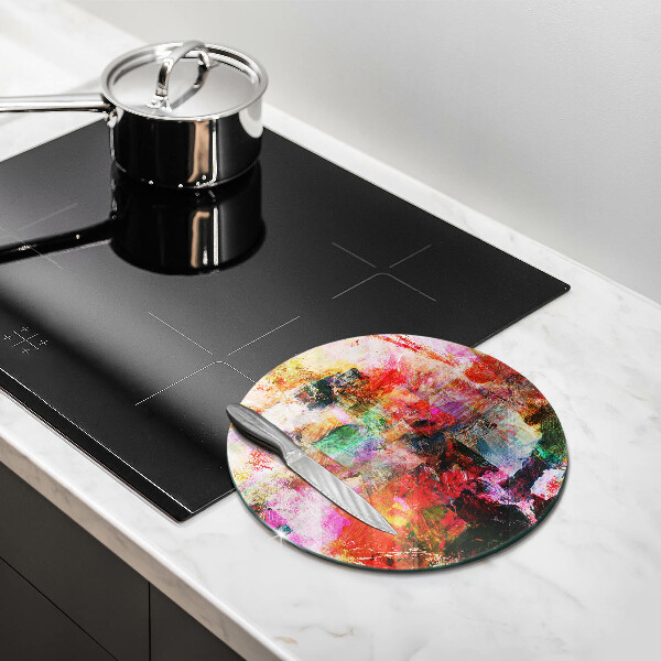 Protection plaque induction Peinture abstraite