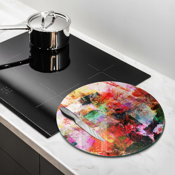 Protection plaque induction Peinture abstraite